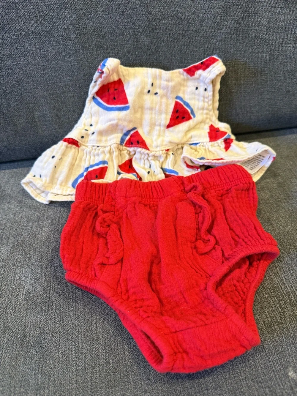 Cat & Jack Watermelon Print Two-Piece Set - Red & White